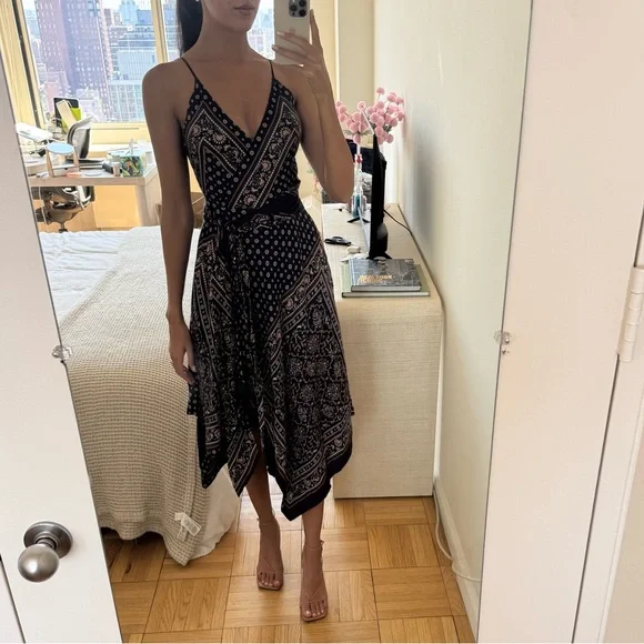 JONATHAN SIMKHAI Scarf Print Wrap Dress - Picture 10 of 13